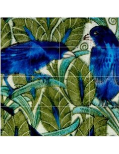 IXXI Tableau Les oiseaux bleus William de Morgan