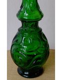 Brocante vintage Vase en verre moulé vert